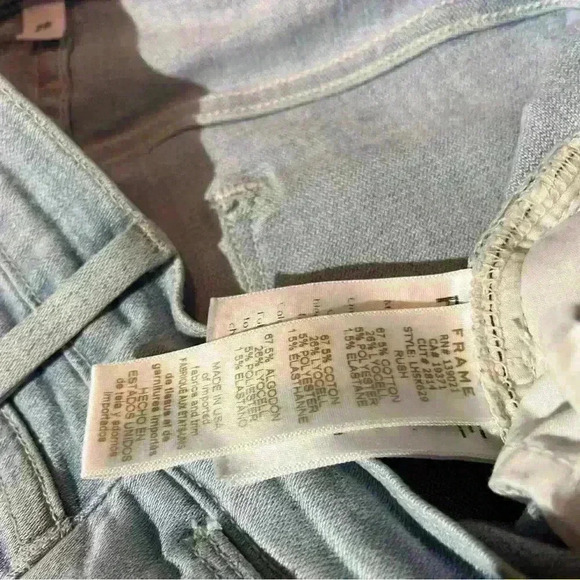 Frame Le High Skinny Distressed Stretch Jeans In Rush Women's Size 28 - Picture 12 of 14